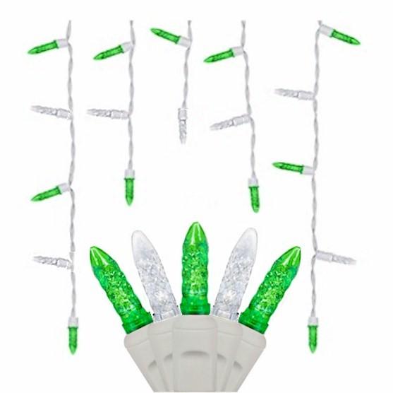 70 Green & Cool White Icicles - Premium - LED Christmas Lights - Forever LED Christmas Lights
