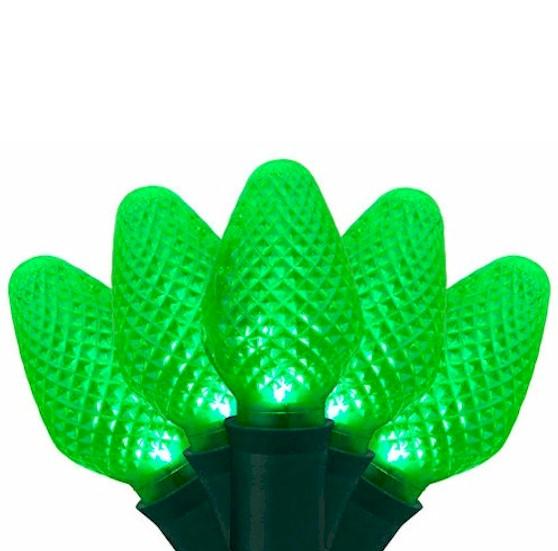 25 Green LED C7 - Premium - LED Christmas Lights - Forever LED Christmas Lights