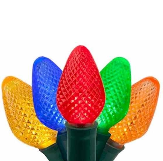 25 Multi Color LED C7 - Premium - LED Christmas Lights - Forever LED Christmas Lights