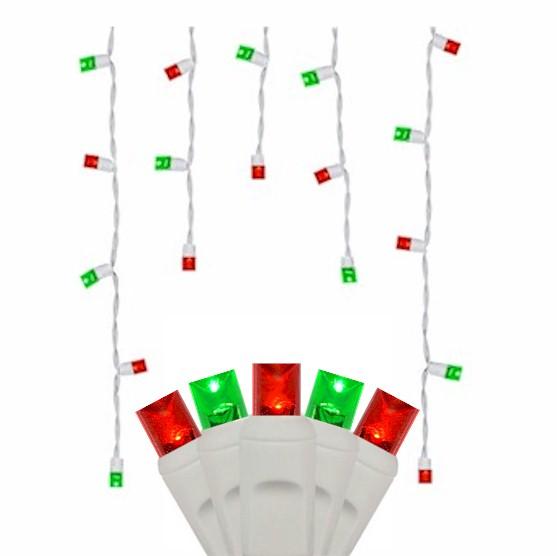 70 Green & Red Icicles - Premium - LED Christmas Lights - Forever LED Christmas Lights