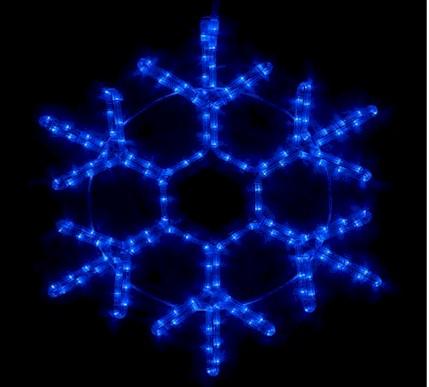 Blue LED Snowflakes