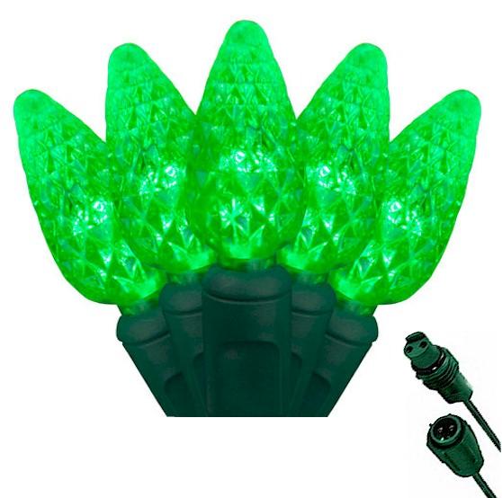 C6 Green 25 LED Strawberry Lights – Commercial String Lights - Forever LED Christmas Lights