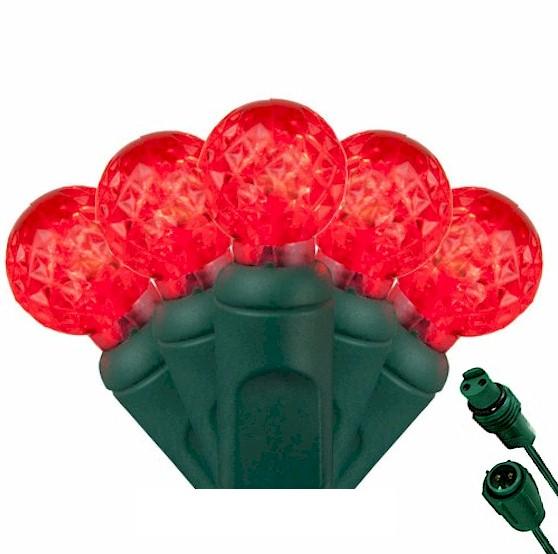 G12 Red 25 LED Berry Lights – Commercial String Lights