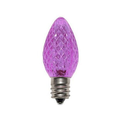 Clearance C7 Faceted Purple LED Bulbs